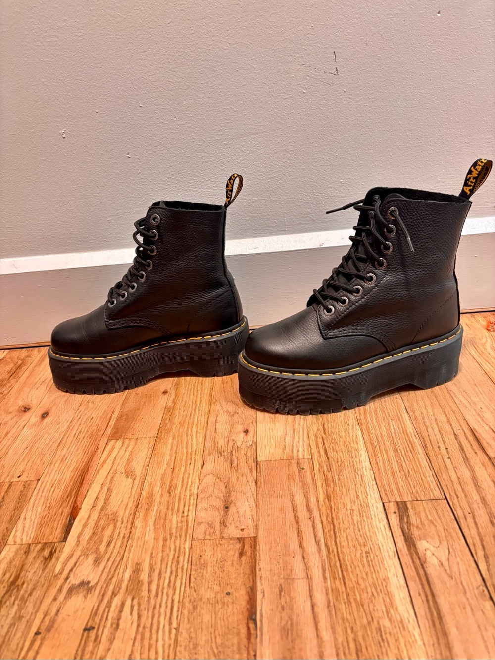 Dr. Martens Black Pascal Max Lace-Up Platform Boots - Picture 4 of 6